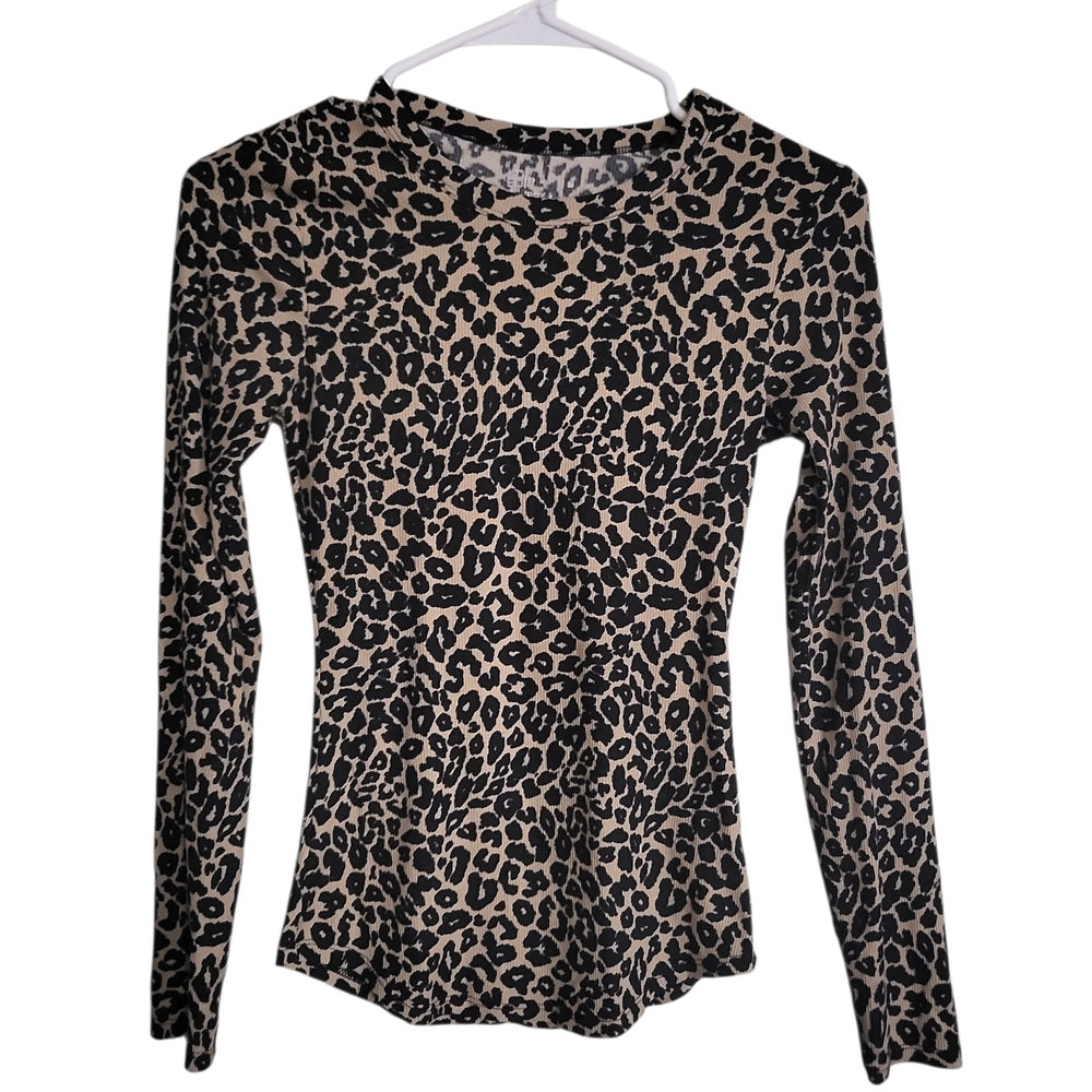 NOBO Black and Tan Animal Print Blouse